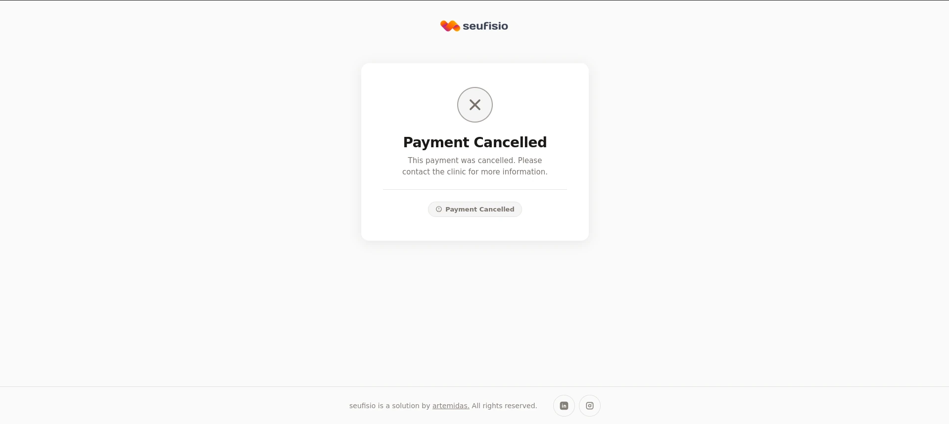 Figura 34. Ecrã "Pagamento Cancelado" (cliente)